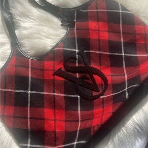 Victoria's Secret Red and Black Plaid Tote
